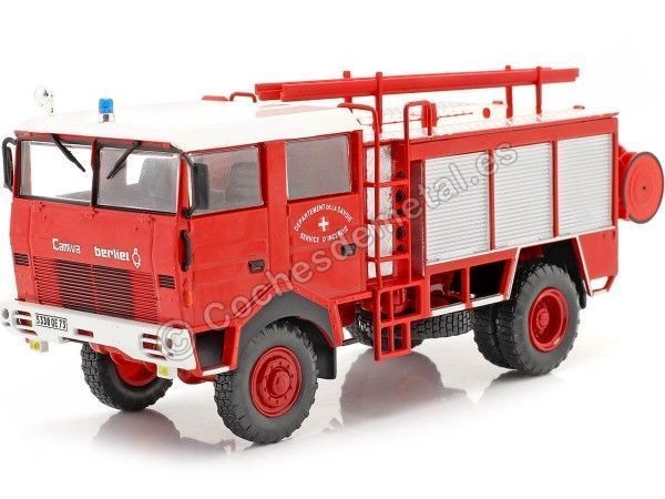 Cochesdemetal.es 1979 Camión Berliet GBD 4x4 "Bomberos Saboya" Rojo 1:43 Editorial Salvat Sp0