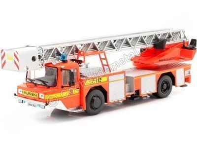 Cochesdemetal.es 1996 Iveco Magirus DLK 23-12 "Cuerpo de Bomberos Alemán" Naranja 1:43 Editorial Salvat SP06