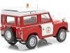 Cochesdemetal.es 1960 Land Rover Santana II "Brigada Bomberos Barcelona" Rojo/Blanco 1:43 Editorial Salvat SP08