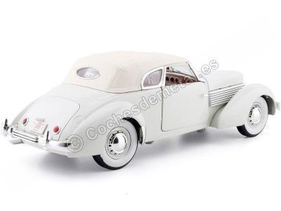 COCHESDEMETAL.ES 1936 CORD 810 CONVERTIBLE BLANC 1:18 Modèles de signature 18108 2