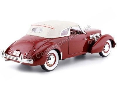 1937 Cord 812 Supercharged Convertible Red 1:18 Signature Models 18112 Cochesdemetal.es 2