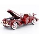 Cochesdemetal.es 1937 CORD 812 SUPERCIRGED CONVERTIBLE ROUGE 1:18 Modèles de signature 18112