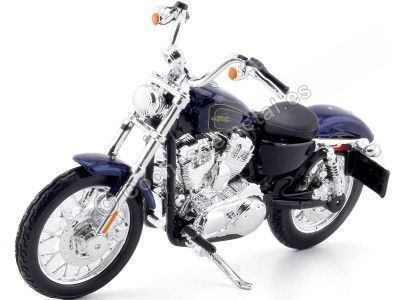 2012 Harley-Davidson XL1200V Seventy-Two Metallic Blue 1:18 Maisto 31360_343 Cochesdemetal.es