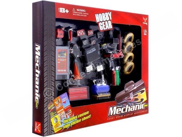 Carsdemetal.es Ensemble d'accessoires pour mécanicien mobile 1:24 Gear de passe-temps 18415
