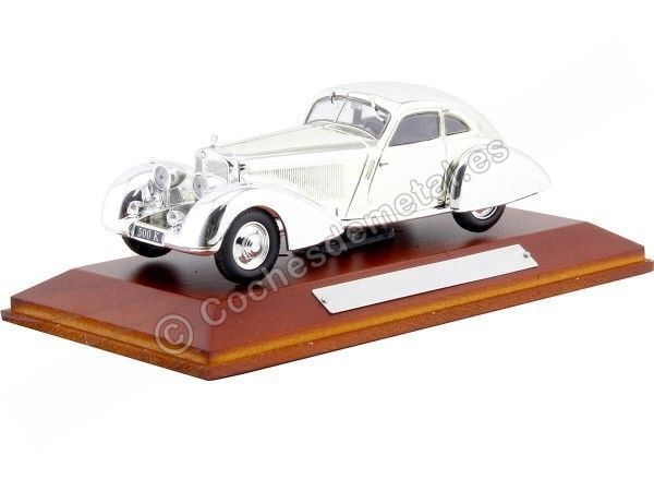 Cochesdemetal.es 1934 Mercedes-Benz 500K TYP Coupe Chrome Edition 1:43 Editorial Salvat CHR105