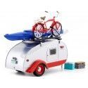 Carsdemetal.es 1947 Caravan Tear Drop Drop Trailer avec Baca et accessoires 1:24 Greenlight 18440