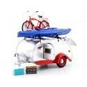 Carsdemetal.es 1947 Caravan Tear Drop Drop Trailer avec Baca et accessoires 1:24 Greenlight 18440