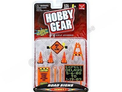 CARSDEMETAL.ES ACCESSOIRES SIGNAGE ROAD (série 1) 1:24 Hobby Gear 16058