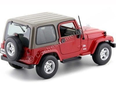 Cochesdemetal.es 2000 Jeep Wrangler Sahara Rojo Metalizado 1:18 Bburago 12014 2