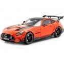 Cochesdemetal.es 2020 Mercedes-Benz AMG GT (C190) Black Series Magma Beam 1:18 Dealer Edition B66961281