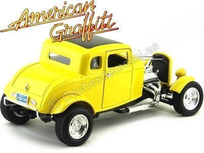 1932 Ford Hot Rod Coupe "American Grafiti" Amarillo 1:18 Motor Max 73172 Cochesdemetal.es 2