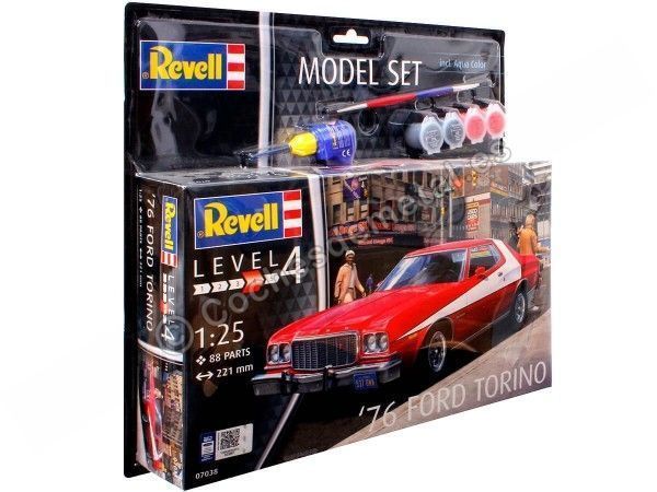 Cochesdemetal.es 1976 Ford Gran Torino Starsky & Hutch "Kit de Modelo de Plástico" 1:25 Revell 67038