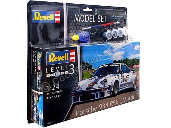 Cochesdemetal.es 1977 Porsche 934 RSR Martini "Kit de modèle en plastique" 1:24 Revell 67685