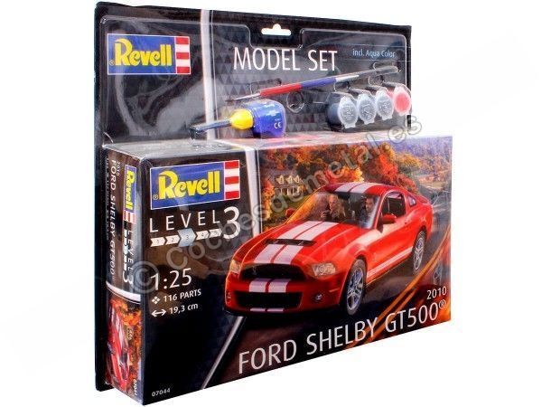 Cochesdemetal.es 2010 Ford Shelby GT500 "Plastic Model Kit" 1:25 Revell 67044