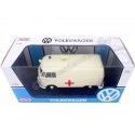Cochesdemetal.es 1967 Volkswagen Type 2 T1 Delivery Van "Ambulancia Cruz Roja" 1:24 Motor Max 79565