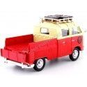 Cochesdemetal.es 1967 Volkswagen Type 2 T1 Pickup Hot Rod Con Portaequipajes 1:24 MOTOR MAX 79582