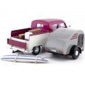 Cochesdemetal.es 1967 Volkswagen Type 2 (T1) Pickup "Set Semana en La Playa" Purple/Beige 1:24 Motor Max 79673