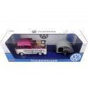 Cochesdemetal.es 1967 Volkswagen Type 2 (T1) Pickup "Set Semana en La Playa" Purple/Beige 1:24 Motor Max 79673