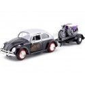 CARSDEMETAL.ES 1966 Volkswagen Beetle avec une moto noire / argent 1:24 Motor Max 79675