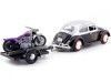 CARSDEMETAL.ES 1966 Volkswagen Beetle avec une moto noire / argent 1:24 Motor Max 79675