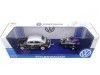 CARSDEMETAL.ES 1966 Volkswagen Beetle avec une moto noire / argent 1:24 Motor Max 79675