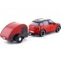 Cochesdemetal.es 2017 Mini Cooper S Countryman Con Remolque Camper Red / Black 1:24 Motor Max 79761