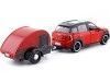 Cochesdemetal.es 2017 Mini Cooper S Countryman Con Remolque Camper Red / Black 1:24 Motor Max 79761