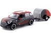 Cochesdemetal.es 2017 Mini Cooper S Countryman Con Remolque Camper noir / rouge 1:24 Motor Max 79762