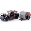 Cochesdemetal.es 2017 Mini Cooper S Countryman Con Remolque Camper noir / rouge 1:24 Motor Max 79762