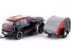 Cochesdemetal.es 2017 Mini Cooper S Countryman Con Remolque Camper noir / rouge 1:24 Motor Max 79762