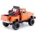 CARSDEMETAL.ES 1955 Chevrolet 1500 Pickup en bordure de pas hors route Métallique Orange 1:24 Motor max 791333