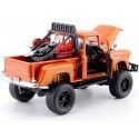 CARSDEMETAL.ES 1955 Chevrolet 1500 Pickup en bordure de pas hors route Métallique Orange 1:24 Motor max 791333