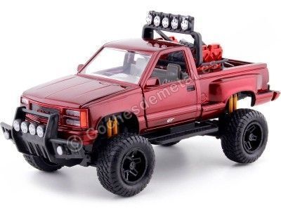 CARSDEMETAL.ES 1992 GMC Super GT Pickup Off Road Metallic Red 1:24 MOTOR MAX 79136