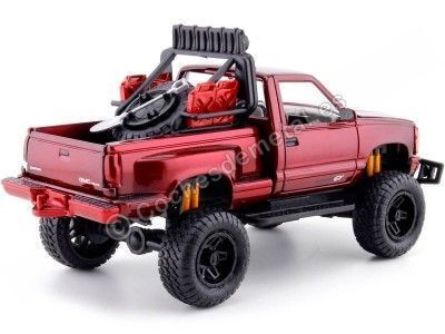 CARSDEMETAL.ES 1992 GMC Super GT Pickup Off Road Metallic Red 1:24 MOTOR MAX 79136 2