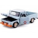 Cochesdelatal.es 1966 Chevrolet C10 Fleetside Pickup "Gulf Edition" Azul / Nararanja 1:24 Motor Max 79648