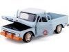 Cochesdelatal.es 1966 Chevrolet C10 Fleetside Pickup "Gulf Edition" Azul / Nararanja 1:24 Motor Max 79648