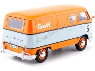 Cochesdemetal.es 1967 Volkswagen Type 2 (T1) Van de livraison "Gulf Edition" 1:24 Motor Max 79649 2