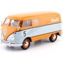 Cochesdemetal.es 1967 Volkswagen Type 2 (T1) Van de livraison "Gulf Edition" 1:24 Motor Max 79649