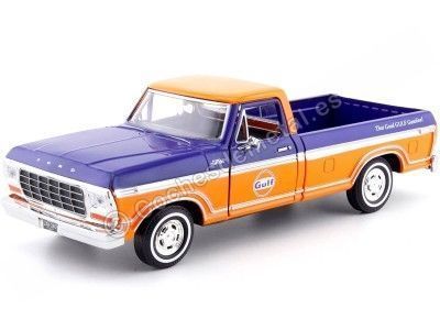 Cochesdemetal.es 1979 Ford F-150 Pickup personnalisé "Gulf Edition" 1:24 Motor Max 79652