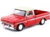 Cochesdemetal.es 1966 Chevrolet C10 Fleetside Pickup Rojo/Crema 1:24 Motor MAX 73355