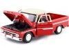 Cochesdemetal.es 1966 Chevrolet C10 Fleetside Pickup Rojo / Crema 1:24 Motor Max 73355