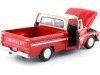 Cochesdemetal.es 1966 Chevrolet C10 Fleetside Pickup Rojo / Crema 1:24 Motor Max 73355