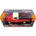 Cochesdemetal.es 1966 Chevrolet C10 Fleetside Pickup Rojo / Crema 1:24 Motor Max 73355