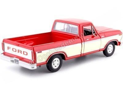 1979 Ford F150 Pickup Custom Rojo/Beige 1:24 Motor Max 79346 Cochesdemetal.es 2