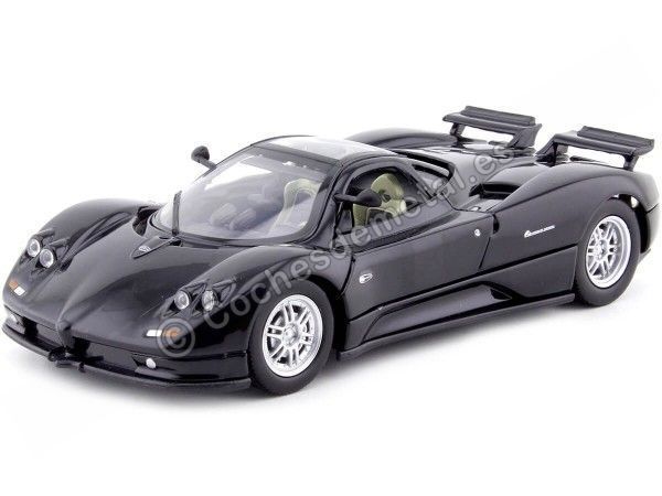 Cochesdemetal.es 2003 Pagani Zonda C12 Black 1:24 Motor Max 73272