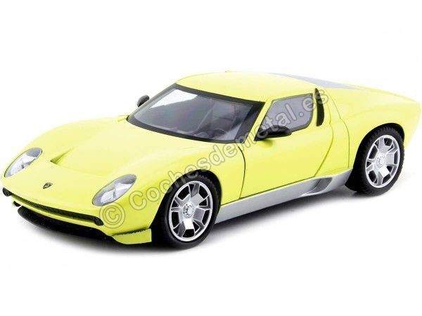 Cochesdemetal.es 2008 Lamborghini Miura Concept Amarillo 1:24 Motor Max 73367