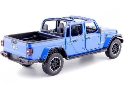 Cochesdemetal.es 2021 Jeep Gladiator Overland Open Top Pickup Azul Metalizado 1:24 Motor Max 79367 2