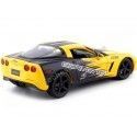 Cochesdemetal.es 2005 Chevrolet Corvette C6 Racing Amarillo / Negro 1:24 Motor Max 73774