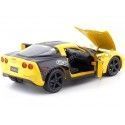 Cochesdemetal.es 2005 Chevrolet Corvette C6 Racing Amarillo / Negro 1:24 Motor Max 73774