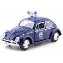 Cochesdemetal.es 1966 Volkswagen Beetle "Policia Holanda" Azul 1:24 Motor Max 79589